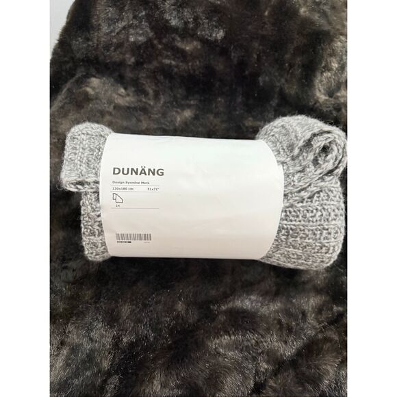 New ikea Dunang gray throw blanket sweater knitted - Picture 1 of 4